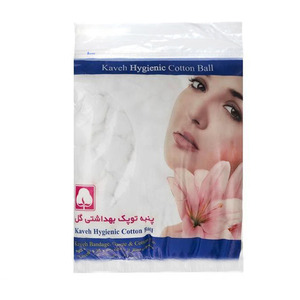 پنبه توپک سفید 100 گرمی گل