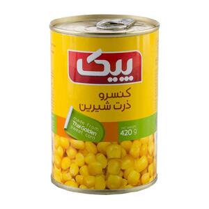 کنسرو ذرت شیرین کلیددار 420 گرمی پیک