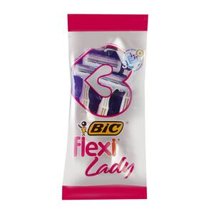 تیغ 3 لبه صابوندار 3 عددی زنانه پاکتی مدل فلکس لیدی بیک