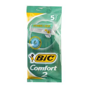 تیغ 2 لبه کامفورت صابوندارپاکتی5 عددی مردانه  بیک