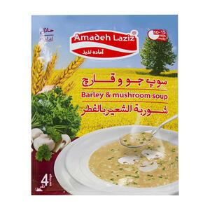 سوپ جو و قارچ 65 گرمی آماده لذیذ