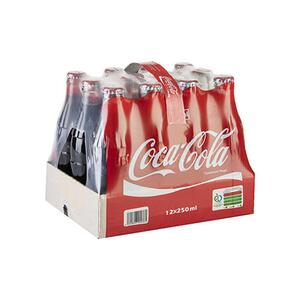 پک 12 عددی نوشابه 250 سی سی شیشه کوکا کولا