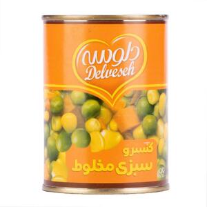 کنسرو مخلوط سبزیجات 400 گرمی دلوسه