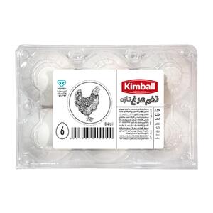 تخم مرغ بسته طلقی 6 عددی کیمبال