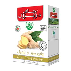 چای سبز و زنجبیل 100 گرمی دو غزال