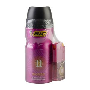 پک اسپری بدن شماره11+یک عدد عطر هدیه زنانه بیک