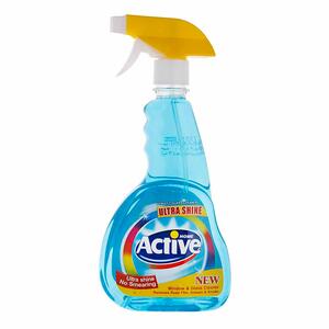 شیشه پاک کن آبی 500 گرمی اکتیو