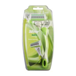 تیغ 5 لبه صابوندار 3 عددی زنانه مدل مگنوم سیلور