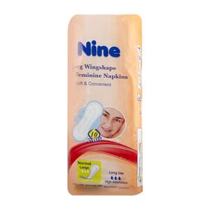 نوار بهداشتی بالدار بزرگ 10 عددی ناین