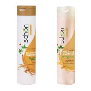 پک شامپو و نرم کننده موی سر جینسینگ و کراتین 400 میل شون