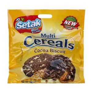 بیسکویت سبوسدار چندغله کاکائویی 360 گرمی مولتی کرال ستاک