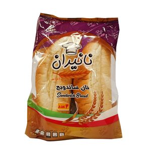 نان ساندویچی دو عددی 300 گرمی نانیران