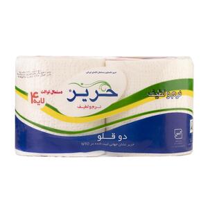 دستمال توالت 2 رول 4 لایه حریر