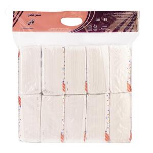 دستمال کاغذی سافت پک مدیوم 100برگ 2لایه 10عددی ناین