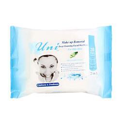 دستمال مرطوب پاک کننده آرایش 20 عددی یونی