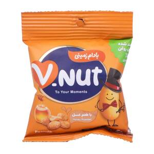 بادام زمینی رست شده عسلی 35 گرمی وی نات