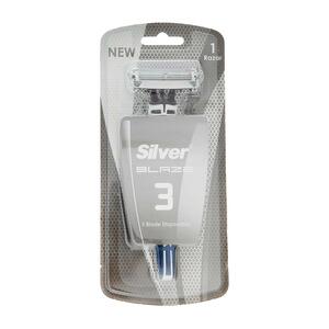 تیغ 3 لبه صابوندار 1 عددی مردانه مدل بلیز سیلور