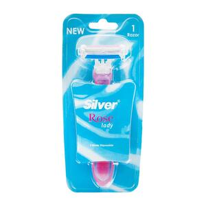 تیغ 3 لبه صابوندار 1 عددی زنانه مدل رز سیلور