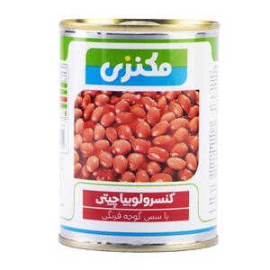 کنسرو لوبیا چیتی با سس گوجه فرنگی 380 گرمی مکنزی