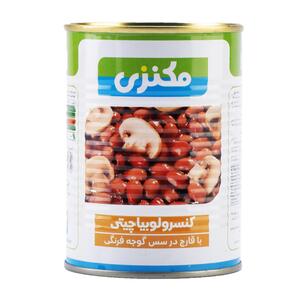 کنسرو لوبیا چیتی با قارچ 380 گرمی مکنزی