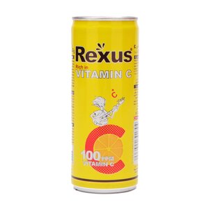 نوشابه انرژی زا قوطی ویتامین سی 250 سی سی رکسوس