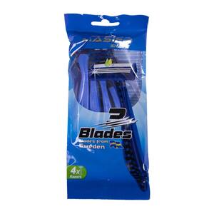 تیغ 3 لبه صابوندار 4 عددی آبی مسترشیو