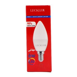 لامپ ال ای دی شمعی مهتابی 6 وات لکلر