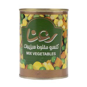 کنسرو مخلوط سبزیجات 390گرم رعنا