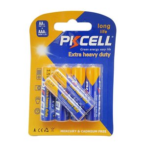 باتری کربن زینک 4 قلم+ 2 نیم قلم پی کی سل