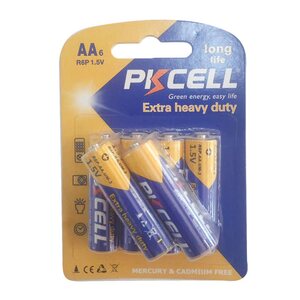 باتری قلمی کربن زینک 6 عددی پی کی سل