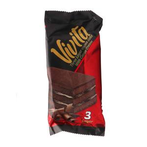 شیرین وطن vivita کیک 3لایه وانیلی با کرم کاکائویی