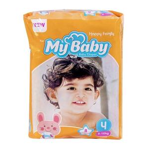 پوشک بچه نارنجی سایز 4 نرمال 8 عددی سری خانواده شاد مای بیبی