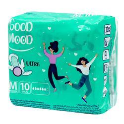 نوار بهداشتی اولترا مشبک متوسط سبز 10 عددی گودمود