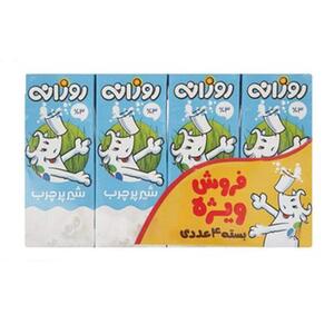 پک شیر تتراپک 4 عددی 200 سی سی 3 درصد چربی روزانه