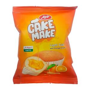کیک شیفون ساده با کرم پرتقالی 52 گرمی مزمز