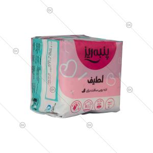 نوار بهداشتی بالدار بزرگ 10 عددی پنبه ریز - سه‌رخ