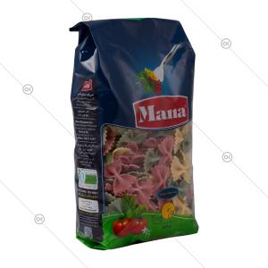 ماکارونی فرمی پروانه کوچک سبزیجات 500 گرمی مانا - سه‌رخ