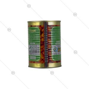 کنسرو لوبیا چیتی با سس گوجه فرنگی 380 گرمی رعنا - پشت