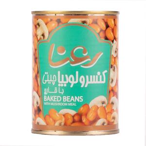 کنسرو لوبیا چیتی با قارچ 380 گرمی رعنا