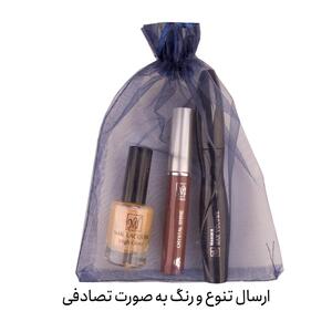 پک آرایش رنگی (رژ گونه،لاک ناخن، رژلب جامد+کیف تور