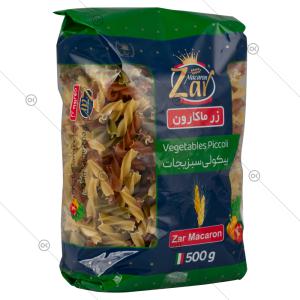 ماکارونی پیکولی سبزیجات 500 گرمی زر - سه‌رخ