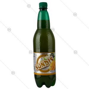 آبمیوه گازدار سیب و انبه پت 1 لیتری ساندیس - پشت