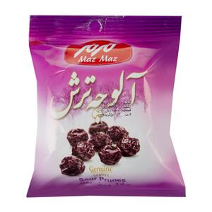 آلوچه ترش 50 گرمی مزمز - روبرو