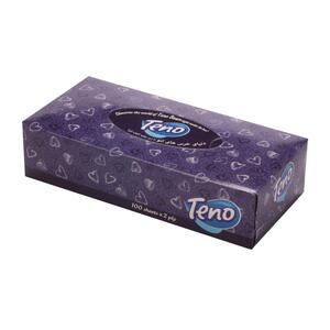 دستمال کاغذی100 برگ 2 لایه تنو