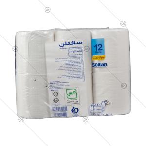 دستمال توالت 12 رول 4 لایه سافتلن - پشت