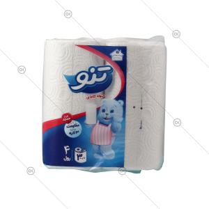 دستمال حوله 4 رول 3 لایه تنو - روبرو