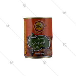 کنسرو لوبیا چیتی با قارچ 380 گرمی بهروز - روبرو
