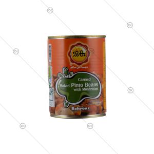 کنسرو لوبیا چیتی با قارچ 380 گرمی بهروز - پشت