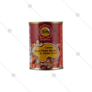 کنسرو لوبیا چیتی با سس چیلی 390 گرمی بهروز - پشت