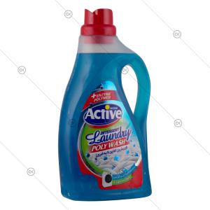 مایع لباسشویی پلی واش آبی 2500 گرمی اکتیو - سه‌رخ
